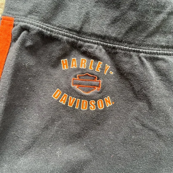 Y2K 2006 Harley Davidson Wide Leg Striped Sweatpants - Picture 3 of 6